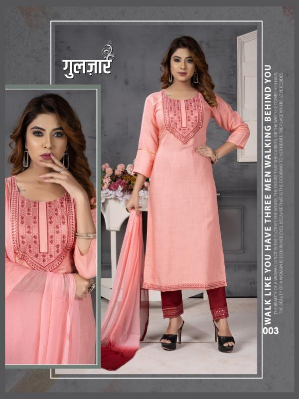 Beauty Queen Gulzar Fancy Kurti With Bottom Dupatta Collection